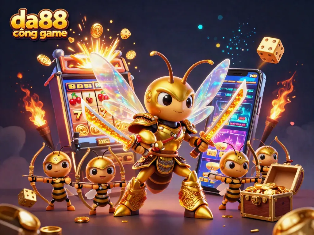 Win big at da88 cổng game with vibrant 3D casino elements and captivating characters.