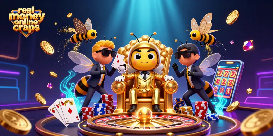 Win big with real money online craps featuring a cartoon mob boss in a rich casino setting.